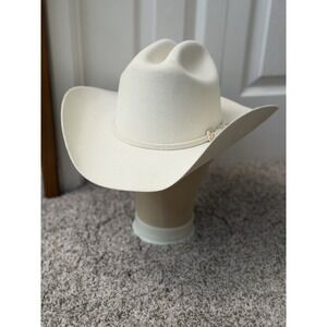 RRango Hats 10X Maximo White Felt Cowboy Hat Size 7 1/4 58 Limited Edition